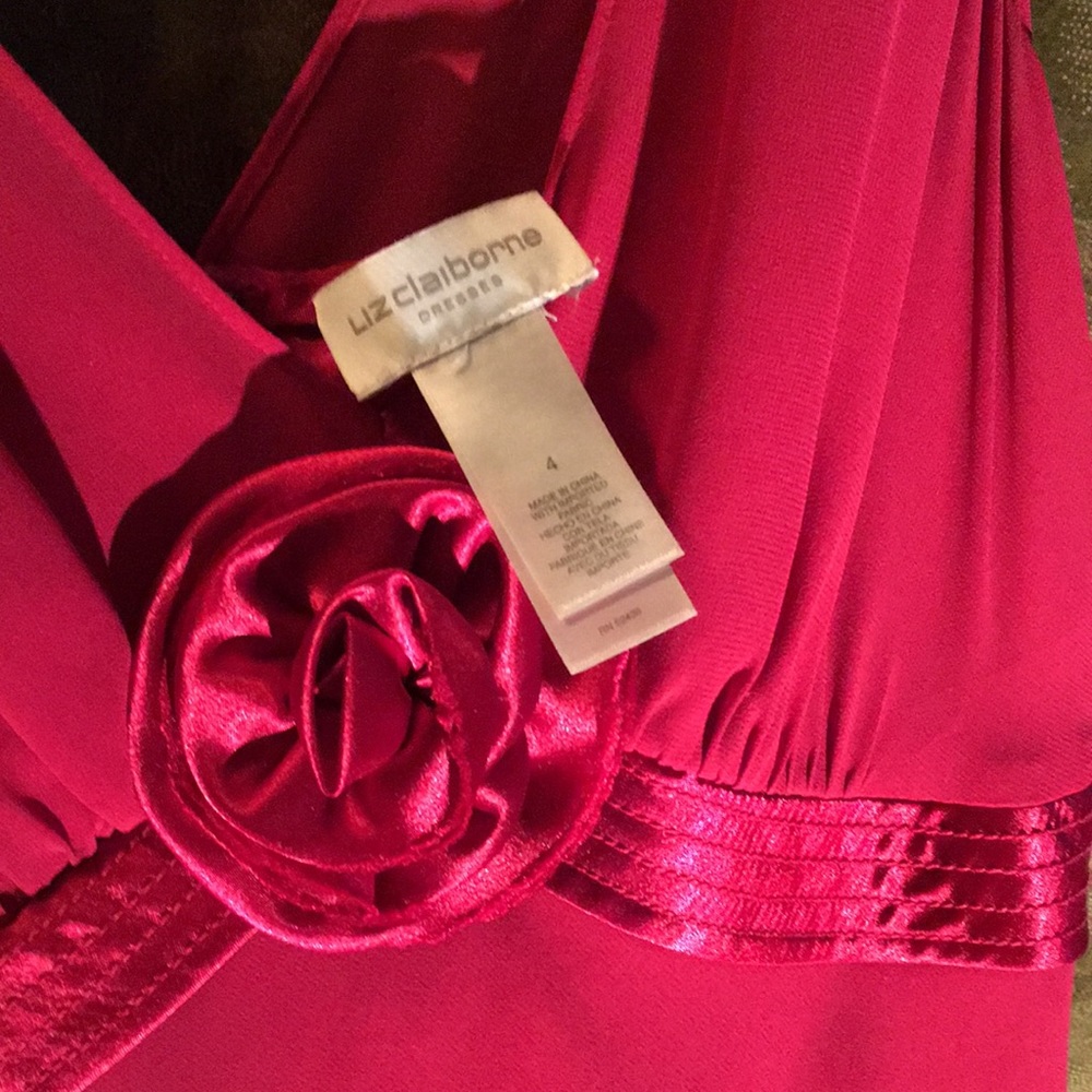 Deep Red/Burgundy Tiered Party Dress - image 3